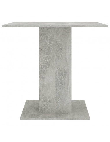 Tavolo da Pranzo Grigio Cemento 80x80x75 cm Legno Multistrato