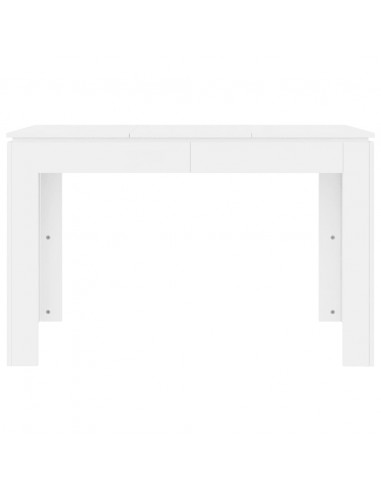 Tavolo da Pranzo Bianco 120x60x76 cm in Legno Multistrato