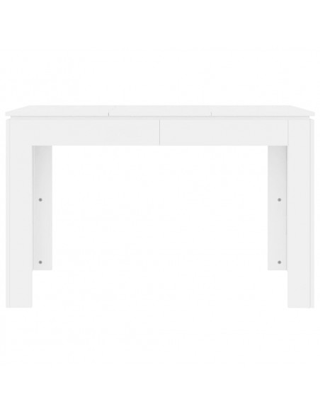 Tavolo da Pranzo Bianco 120x60x76 cm in Legno Multistrato