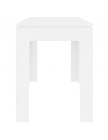 Tavolo da Pranzo Bianco 120x60x76 cm in Legno Multistrato