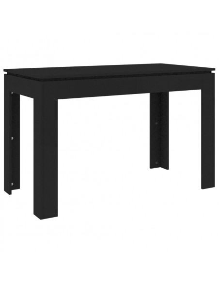 Tavolo da Pranzo Nero 120x60x76 cm in Legno Multistrato