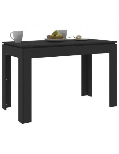 Tavolo da Pranzo Nero 120x60x76 cm in Legno Multistrato