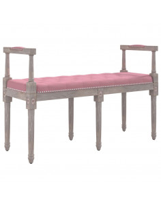 Panca Rosa 110x40x70 cm in Velluto 2