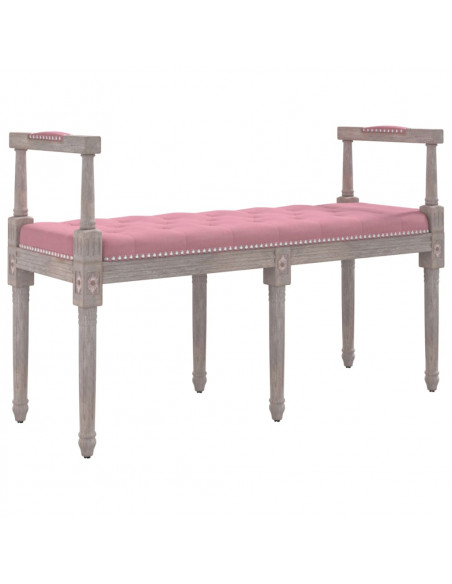 Panca Rosa 110x40x70 cm in Velluto