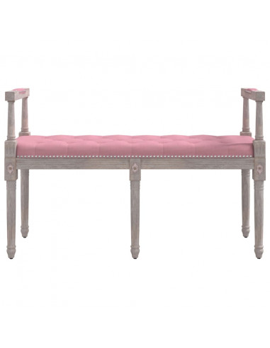 Panca Rosa 110x40x70 cm in Velluto