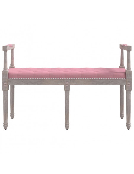 Panca Rosa 110x40x70 cm in Velluto