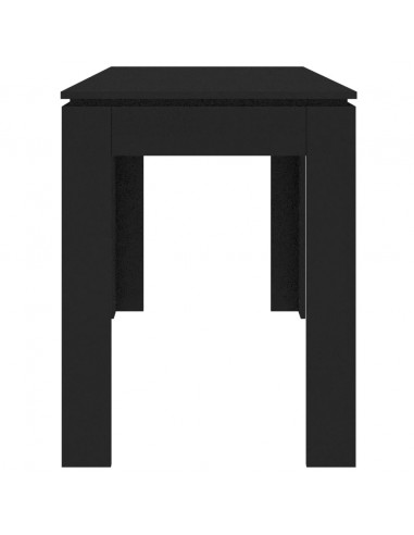 Tavolo da Pranzo Nero 120x60x76 cm in Legno Multistrato