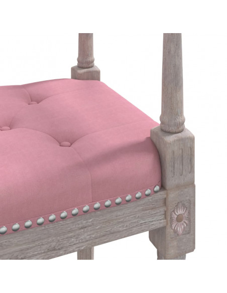 Panca Rosa 110x40x70 cm in Velluto