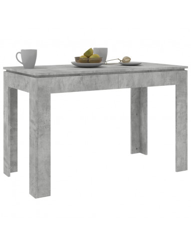 Tavolo da Pranzo Grigio Cemento 120x60x76 cm Legno Multistrato