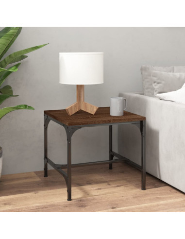 Tavolini 2pz Nerorovere marrone 40x40x35cm in Legno Multistrato