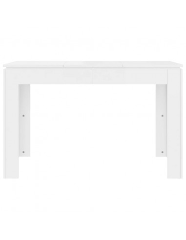 Tavolo da Pranzo Bianco Lucido 120x60x76 cm Legno Multistrato