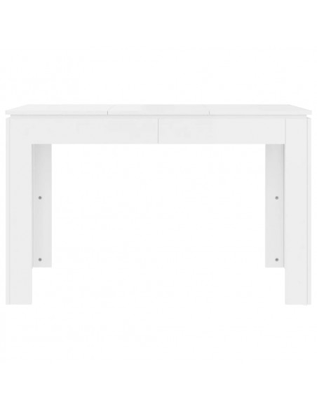 Tavolo da Pranzo Bianco Lucido 120x60x76 cm Legno Multistrato