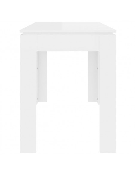 Tavolo da Pranzo Bianco Lucido 120x60x76 cm Legno Multistrato