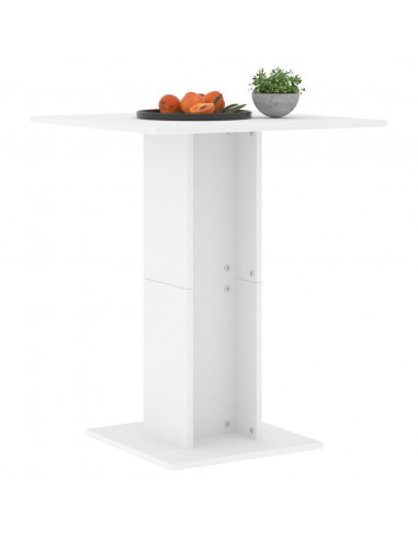Tavolo da Bistrot Bianco 60x60x75 cm in Legno Multistrato