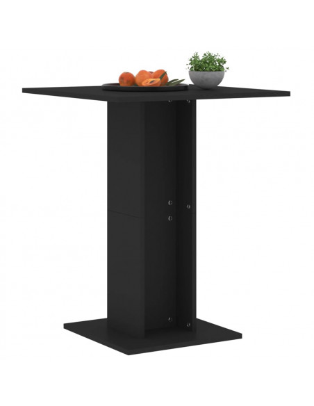 Tavolo da Bistrot Nero 60x60x75 cm in Legno Multistrato