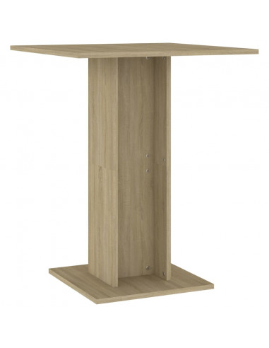Tavolo da Bistrot Rovere Sonoma 60x60x75 cm Legno Multistrato