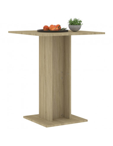Tavolo da Bistrot Rovere Sonoma 60x60x75 cm Legno Multistrato