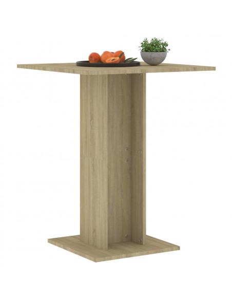 Tavolo da Bistrot Rovere Sonoma 60x60x75 cm Legno Multistrato
