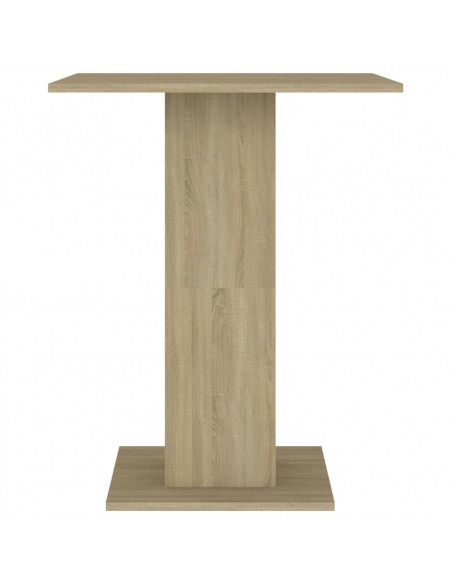 Tavolo da Bistrot Rovere Sonoma 60x60x75 cm Legno Multistrato