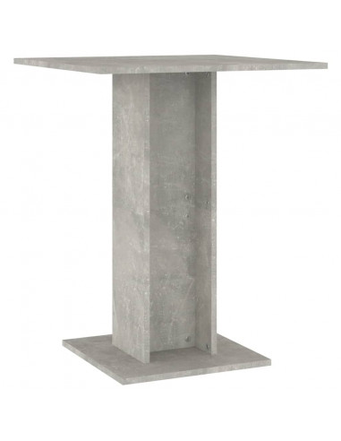 Tavolo da Bistrot Grigio Cemento 60x60x75 cm Legno Multistrato