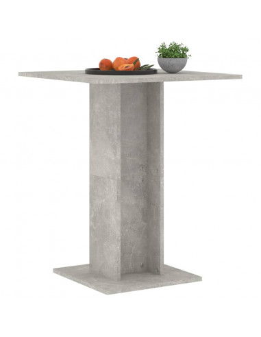 Tavolo da Bistrot Grigio Cemento 60x60x75 cm Legno Multistrato