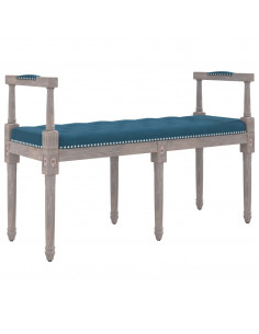 Panca Blu 110x40x70 cm in Velluto 2