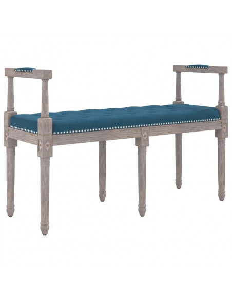 Panca Blu 110x40x70 cm in Velluto