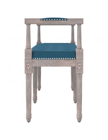 Panca Blu 110x40x70 cm in Velluto