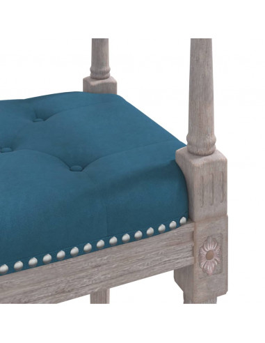 Panca Blu 110x40x70 cm in Velluto