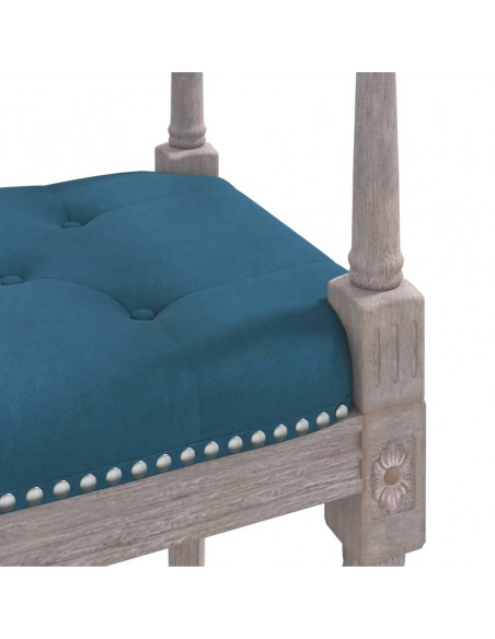 Panca Blu 110x40x70 cm in Velluto