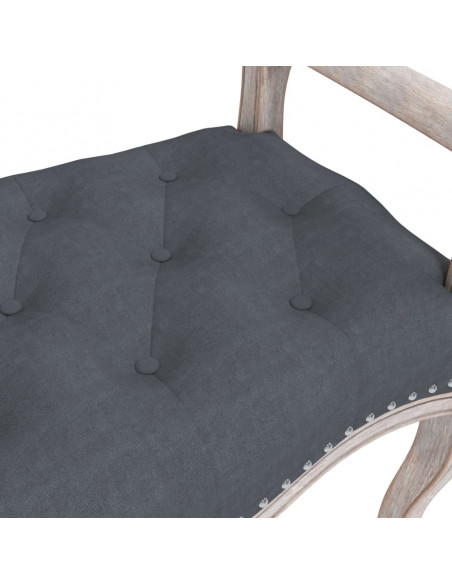 Panca Grigio Scuro 80x45x60 cm in Velluto