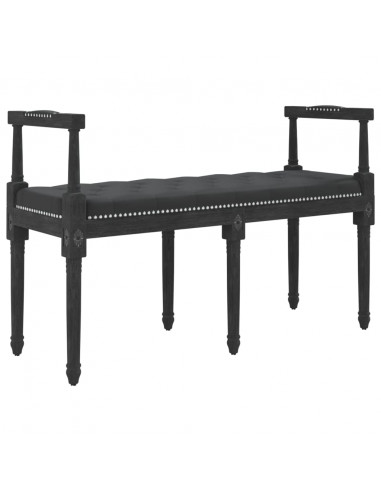 Panca Nera 110x40x70 cm in Velluto