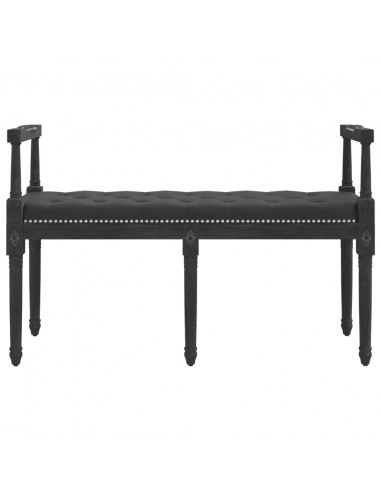 Panca Nera 110x40x70 cm in Velluto
