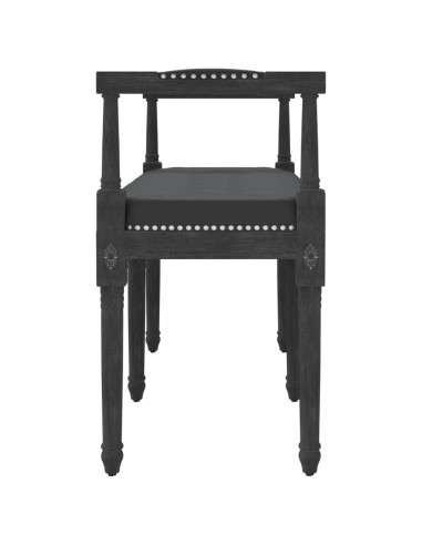 Panca Nera 110x40x70 cm in Velluto