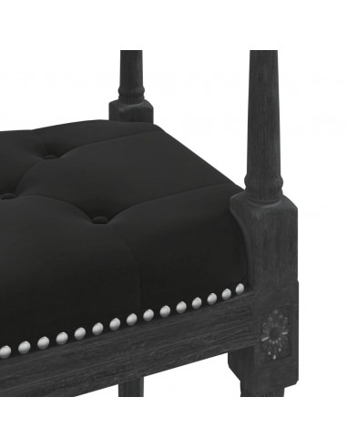 Panca Nera 110x40x70 cm in Velluto