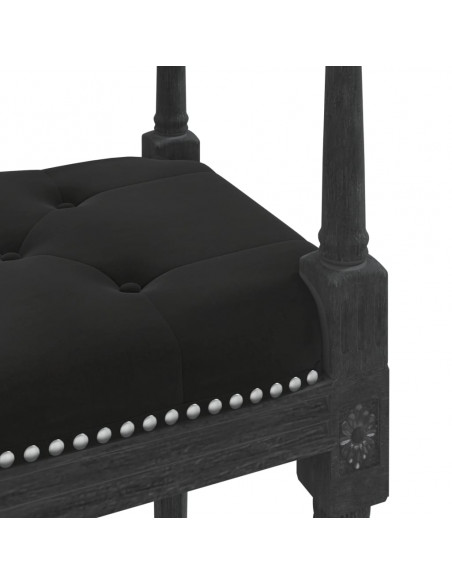 Panca Nera 110x40x70 cm in Velluto