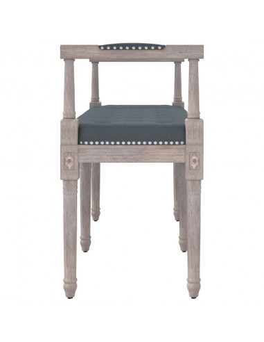 Panca Grigio Scuro 110x40x70 cm in Velluto