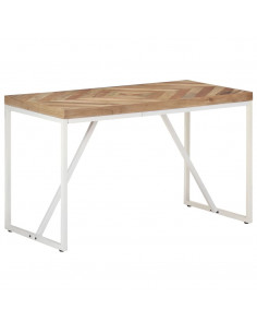 Tavolo da Pranzo 120x60x76 cm Legno Massello di Acacia e Mango 2