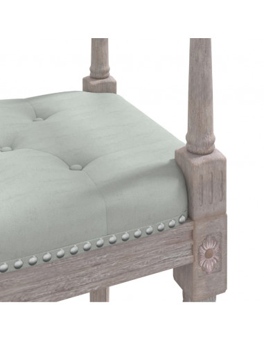 Panca Grigio Chiaro 110x40x70 cm in Velluto