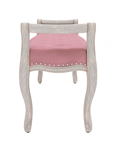 Panca Rosa 110x45x60 cm in Velluto