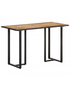 Tavolo da Pranzo 120 cm in Legno Massello di Mango Grezzo 2