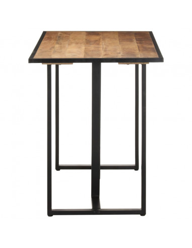 Tavolo da Pranzo 120 cm in Legno Massello di Mango Grezzo