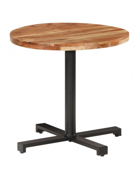 Tavolino da Bistrot Rotondo Ø80x75 cm in Legno di Acacia