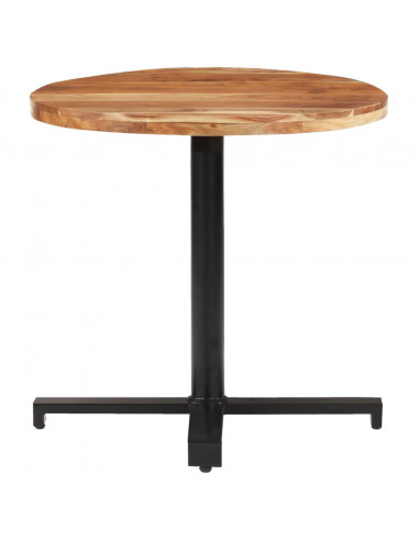 Tavolino da Bistrot Rotondo Ø80x75 cm in Legno di Acacia