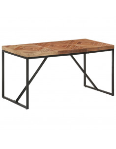 Tavolo da Pranzo 140x70x76 cm in Legno Massello Acacia e Mango 2