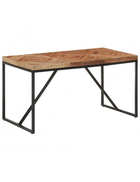 Tavolo da Pranzo 140x70x76 cm in Legno Massello Acacia e Mango
