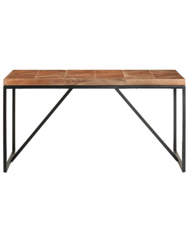 Tavolo da Pranzo 140x70x76 cm in Legno Massello Acacia e Mango