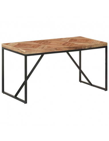 Tavolo da Pranzo 140x70x76 cm in Legno Massello Acacia e Mango