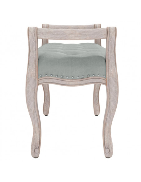 Panca Grigio Chiaro 110x45x60 cm in Velluto