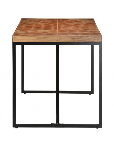 Tavolo da Pranzo 140x70x76 cm in Legno Massello Acacia e Mango